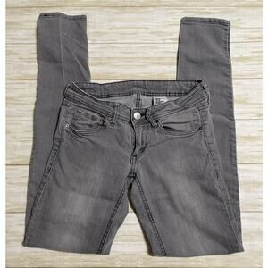 &DENIM by H&M juniors size 25 Grey super skinny low waist jeans